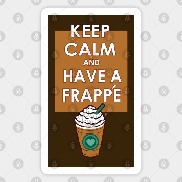 Keep Calm Cute Frappe Heart Magnet by DaphInteresting